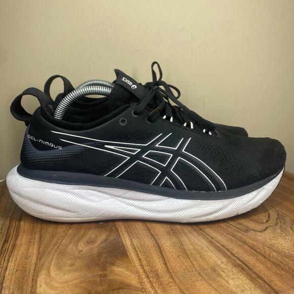 ASICS Gel Nimbus25 Black Pure Silver Womens Black Size 11 Running Shoes 1012B356 - Picture 1 of 13